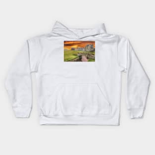 St Andrews Golf Course Vivid Sunset Kids Hoodie